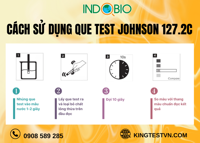 Cách sử dụng que thử pH Johnson 127.2C 